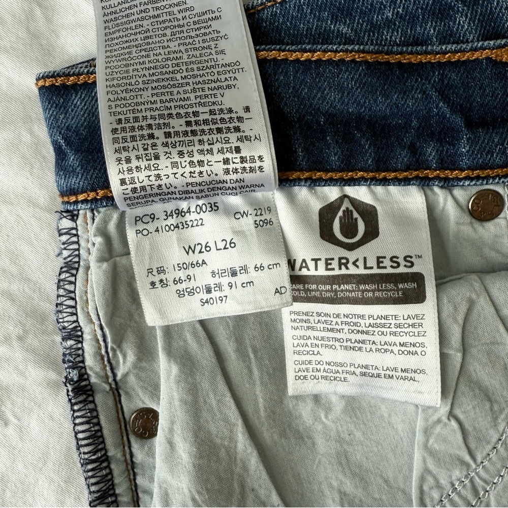 Levi's Premium 90s Wedgie Straight Leg Raw Hems Button Fly Jeans - Picture 6 of 8